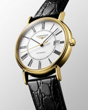 Longines Presence 25.5mm Automatic White Dial Black Leather Strap Watch for Women - L4.921.2.11.2 Buy Now By Longines