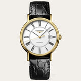 Longines Presence 25.5mm Automatic White Dial Black Leather Strap Watch for Women - L4.921.2.11.2 Buy Now By Longines