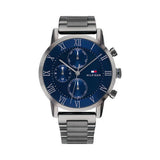 Tommy Hilfiger Kane Quartz Blue Dial Black Steel Strap Watch for Men - 1791456 Buy Now By Tommy Hilfiger