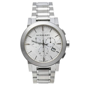 Burberry The City Chronograph Silver Dial Silver Steel Strap Watch for Men - BU9350 Buy Now By Burberry