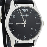 Emporio Armani Classic Quartz Black Dial Black Leather Strap Watch For Men - AR1865 Buy Now By Emporio Armani