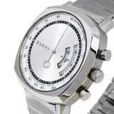 Gucci Grip Collection Quartz Silver Dial Silver Steel Strap Watch For Men - YA157302 Buy Now By Gucci