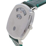 Gucci Grip Quartz Silver Dial Green Leather Strap Watch For Women - YA157414 Buy Now By Gucci