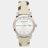 Burberry The City White Dial Beige Leather Strap Watch for Women - BU9132 Buy Now By Burberry
