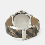 Burberry The City Smoke Dial Checked Brown Leather Strap Watch for Men - BU9358 Buy Now By Burberry