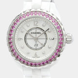 Chanel J12 Quartz Diamonds Mother of Pearl White Dial White Steel Strap Watch for Women - J12 H3243 Buy Now By Chanel