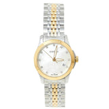 Gucci G Timeless Diamonds Mother of Pearl Dial Two Tone Mesh Bracelet Watch for Women - YA126513 Buy Now By Gucci