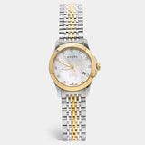 Gucci G Timeless Diamonds Mother of Pearl Dial Two Tone Mesh Bracelet Watch for Women - YA126513 Buy Now By Gucci