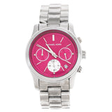 Michael Kors Runway Chronograph Pink Dial Silver Steel Strap Watch for Women - MK6160 Buy Now By Michael Kors