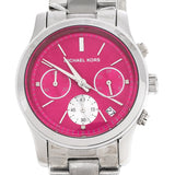 Michael Kors Runway Chronograph Pink Dial Silver Steel Strap Watch for Women - MK6160 Buy Now By Michael Kors