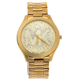 Michael Kors Slim Runway Gold Dial Gold Steel Strap Watch for Women - MK3590 Buy Now By Michael Kors