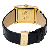 Versace VD-25 Diamonds Black Dial Black Leather Strap Watch for Women - VQF020015 Buy Now By Versace