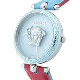 Versace Palazzo Empire Blue Dial Blue & Red Leather Strap Watch for Women - VCO070017 Buy Now By Versace