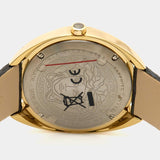 Versace Shadov Quartz Gold Dial Black Leather Strap Watch for Women - VEBM00318 Buy Now By Versace