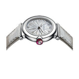 Bvlgari LVCEA Diamonds Silver Mother of Pearl Dial Silver Leather Strap Watch for Women - LVCEA103367 Buy Now By Bvlgari