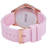 Guess Sparkling Diamonds Pink Dial Pink Rubber Strap Watch for Women - W0032L9 Buy Now By Guess