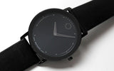 Movado Sapphire Black Dial Black Leather Strap Watch for Men - 606884 Buy Now By Movado