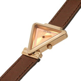 Guess Fame Quartz Rose Gold Dial Brown Leather Strap Watch For Women - GW0548L2 Buy Now By Guess