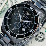 Emporio Armani Black Ceramic Chronograph Black Dial Watch For Men - AR1421 Buy Now By Emporio Armani