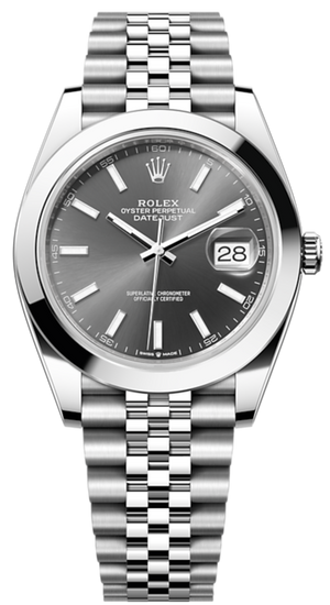 Rolex Datejust 41 Oyster Grey Dial Silver Oystersteel Bracelet Watch for Men - M126300-0008 Buy Now By Rolex