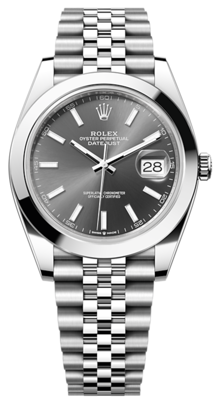 Rolex Datejust 41 Oyster Grey Dial Silver Oystersteel Bracelet Watch for Men - M126300-0008 Buy Now By Rolex