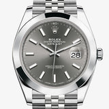 Rolex Datejust 41 Oyster Grey Dial Silver Oystersteel Bracelet Watch for Men - M126300-0008 Buy Now By Rolex