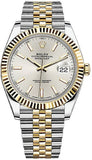Rolex Datejust 41 Silver Dial Two Tone Oystersteel & Yellow Gold Jubilee Bracelet Watch for Men - M126333-0002 Buy Now By Rolex