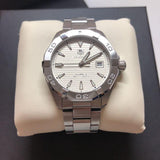 Tag Heuer Aquaracer Automatic White Dial Silver Steel Strap Watch for Men - WAY2111.BA0928 Buy Now By Tag Heuer