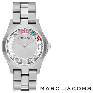 Marc Jacobs Henry Skeleton Silver Dial Silver Steel Strap Watch for Women - MBM3262 Buy Now By Marc Jacobs