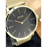Hugo Boss Horizon Quartz Black Dial Gold Mesh Bracelet Watch For Men - 1513735 Buy Now By Hugo Boss