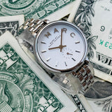 Marc Jacobs Sally White Dial Silver Steel Strap Watch for Women - MBM8642 Buy Now By Marc Jacobs