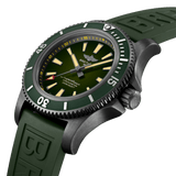 Breitling Superocean Automatic 46 Green Dial Green Rubber Strap Watch for Men - M173681A1L1S1 Buy Now By Breitling