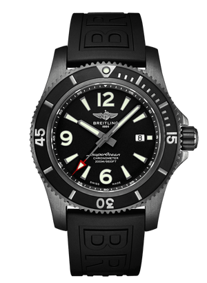 Breitling Superocean Automatic 46mm Black Dial Black Rubber Strap Watch for Men - M17368B71B1S1 Buy Now By Breitling