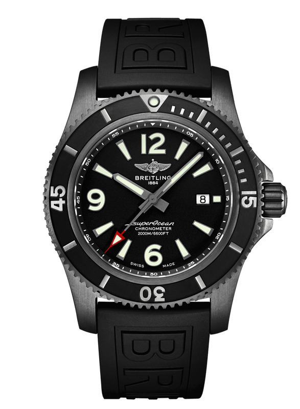 Breitling Superocean Automatic 46mm Black Dial Black Rubber Strap Watch for Men - M17368B71B1S1 Buy Now By Breitling