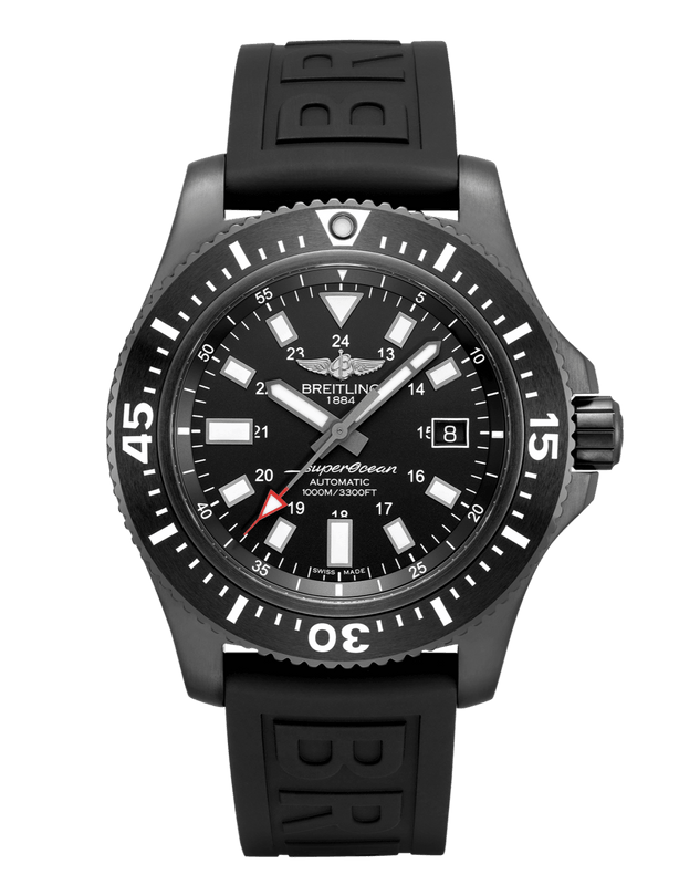 Breitling Superocean 44mm Special Volcano Black Dial Black Rubber Strap Watch for Men - M17393131B1S1 Buy Now By Breitling