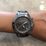 Marc Jacobs Rock Chronograph Gunmetal Grey Dial Grey Steel Strap Watch for Men - MBM3160 Buy Now By Marc Jacobs