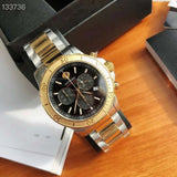 Movado Series 800 Chronograph Black Dial Two Tone Steel Strap Watch For Men - 2600138 Buy Now By Movado