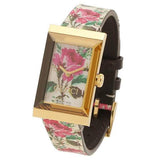 Gucci G-Frame Floral Mother of Pearl Dial White Leather Strap Watch For Women - YA147406 Buy Now By Gucci