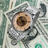 Emporio Armani Meccanico Multicolor Dial Silver Steel Strap Watch For Men - AR1922 Buy Now By Emporio Armani