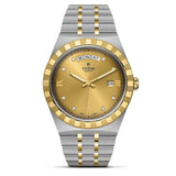 Tudor Royal Automatic Diamonds Gold Dial Two Tone Steel Strap Watch for Men - M28603-0006 Buy Now By Tudor