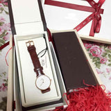 Daniel Wellington Classy St Mawes White Dial Brown Leather Strap Watch For Women - DW00100059 Buy Now By Daniel Wellington
