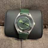 Marc Jacobs Tether Transparent Green Dial Green Leather Strap Watch for Women - MBM1378 Buy Now By Marc Jacobs