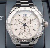 Tag Heuer Aquaracer White Dial Silver Steel Strap Watch for Men - CAY1111.BA0927 Buy Now By Tag Heuer