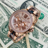 Michael Kors Wren Diamonds Rose Gold Dial Two Tone Steel Strap Watch for Women - MK6159 Buy Now By Michael Kors
