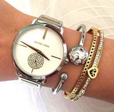 Michael Kors Silver Dial Two Tone Steel Strap Watch for Women - MK3679 Buy Now By Michael Kors