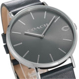 Coach Charles Grey Dial Black Leather Strap Watch for Men - 14602150 Buy Now By Coach