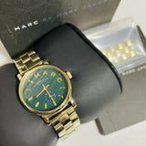 Marc Jacobs Baker Green Dial Gold Steel Strap Watch for Women - MBM3249 Buy Now By Marc Jacobs