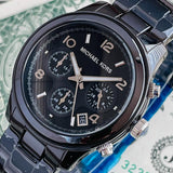 Michael Kors Runway Black Ceramic Dial Black Steel Strap Watch for Women - MK5162 Buy Now By Michael Kors