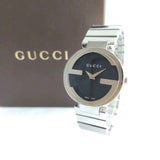 Gucci Interlocking G Quartz Black Dial Black Steel Strap Watch For Women - YA133502 Buy Now By Gucci