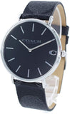 Coach Charles Black Dial Black Leather Strap Watch for Men - 14602157 Buy Now By Coach